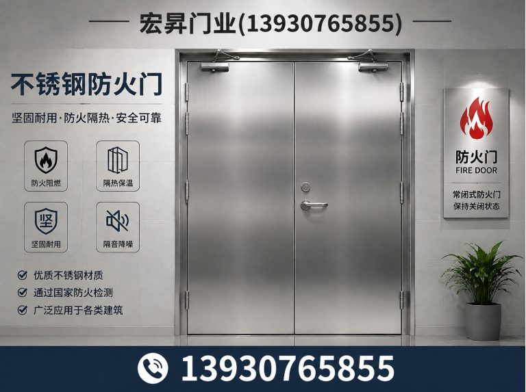 河北沧州经济开发区不锈钢防火门展示图